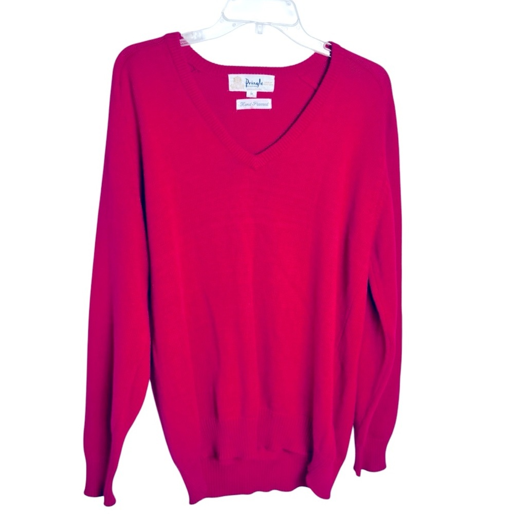 Vintage Pringle of Scotland cotton mens pullover sweater size M preppy academia